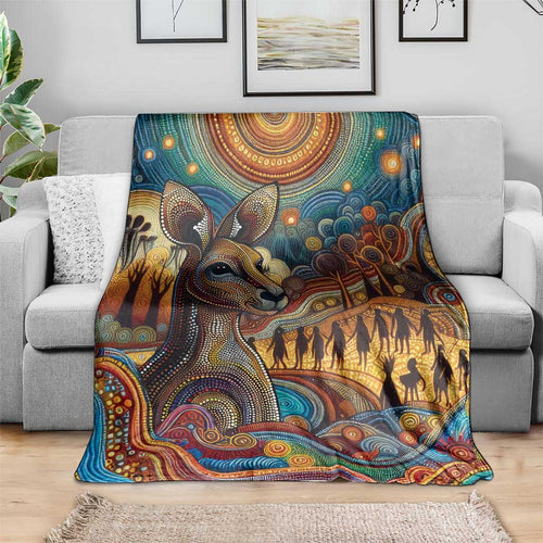 Aboriginal Dreamtime Stories Land Blanket