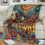 Aboriginal Dreamtime Stories Land Blanket