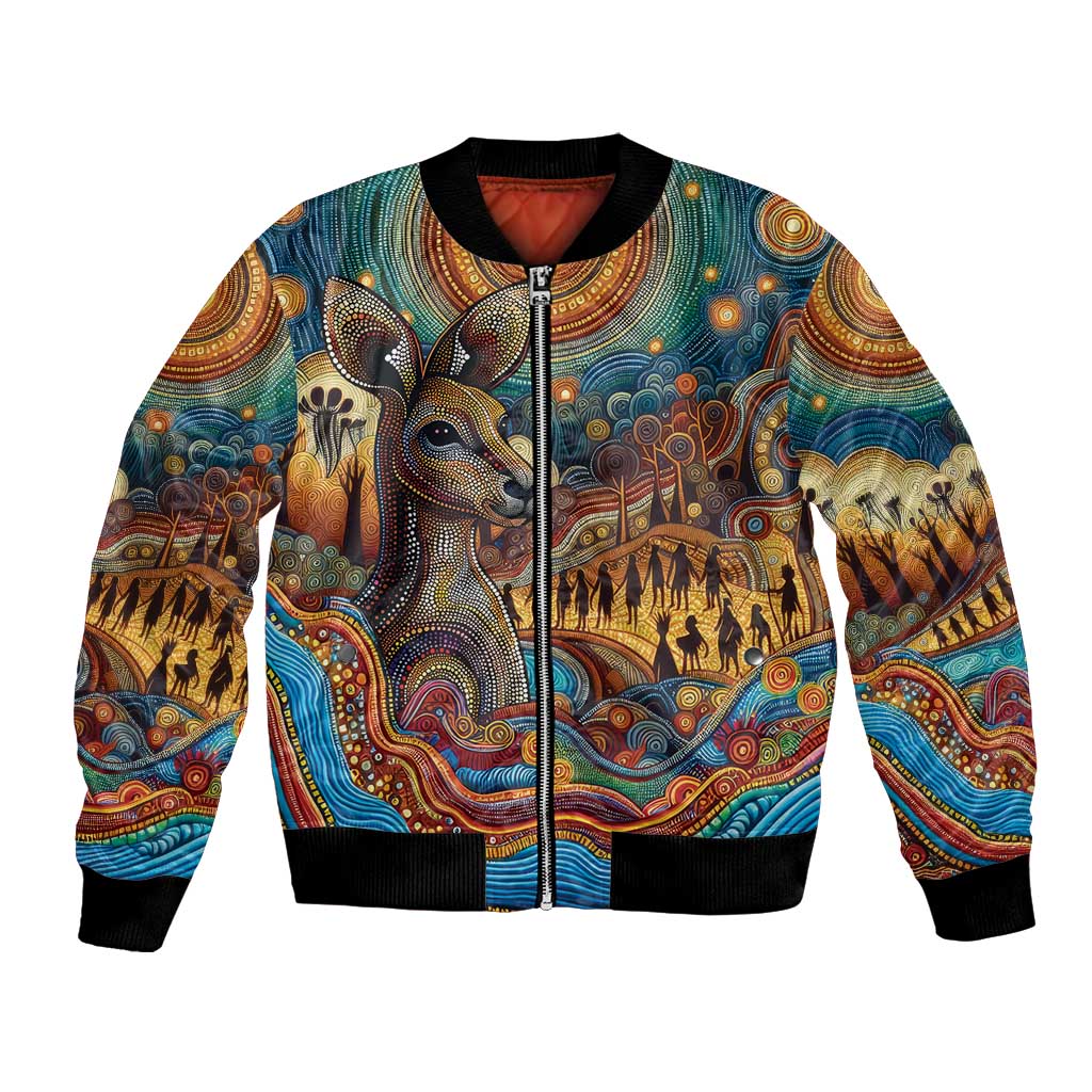 Aboriginal Dreamtime Stories Land Bomber Jacket