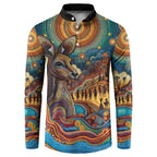 Aboriginal Dreamtime Stories Land Button Sweatshirt