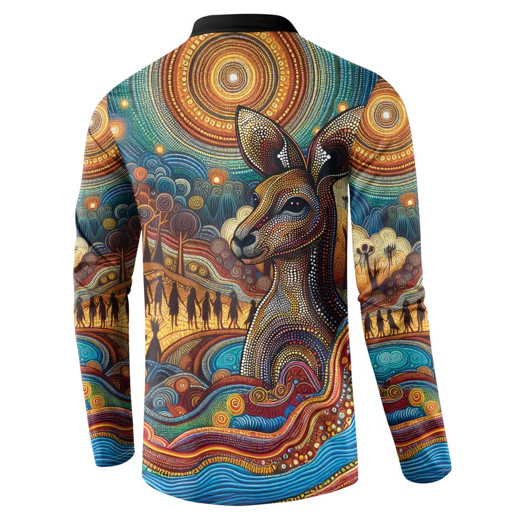 Aboriginal Dreamtime Stories Land Button Sweatshirt