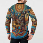 Aboriginal Dreamtime Stories Land Button Sweatshirt