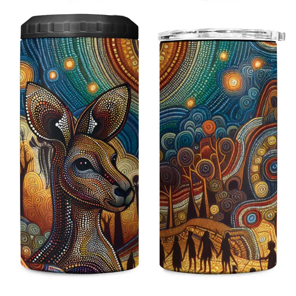 Aboriginal Dreamtime Stories Land 4 in 1 Can Cooler Tumbler