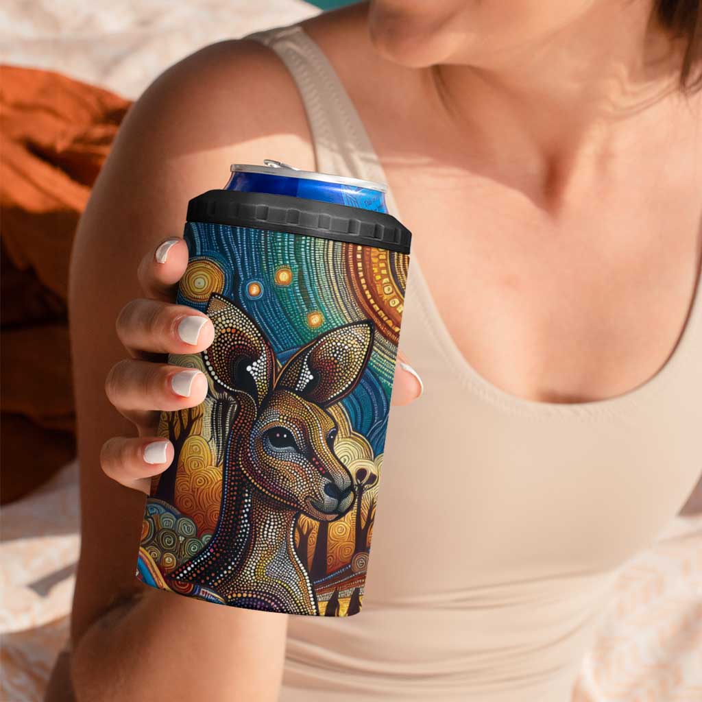 Aboriginal Dreamtime Stories Land 4 in 1 Can Cooler Tumbler