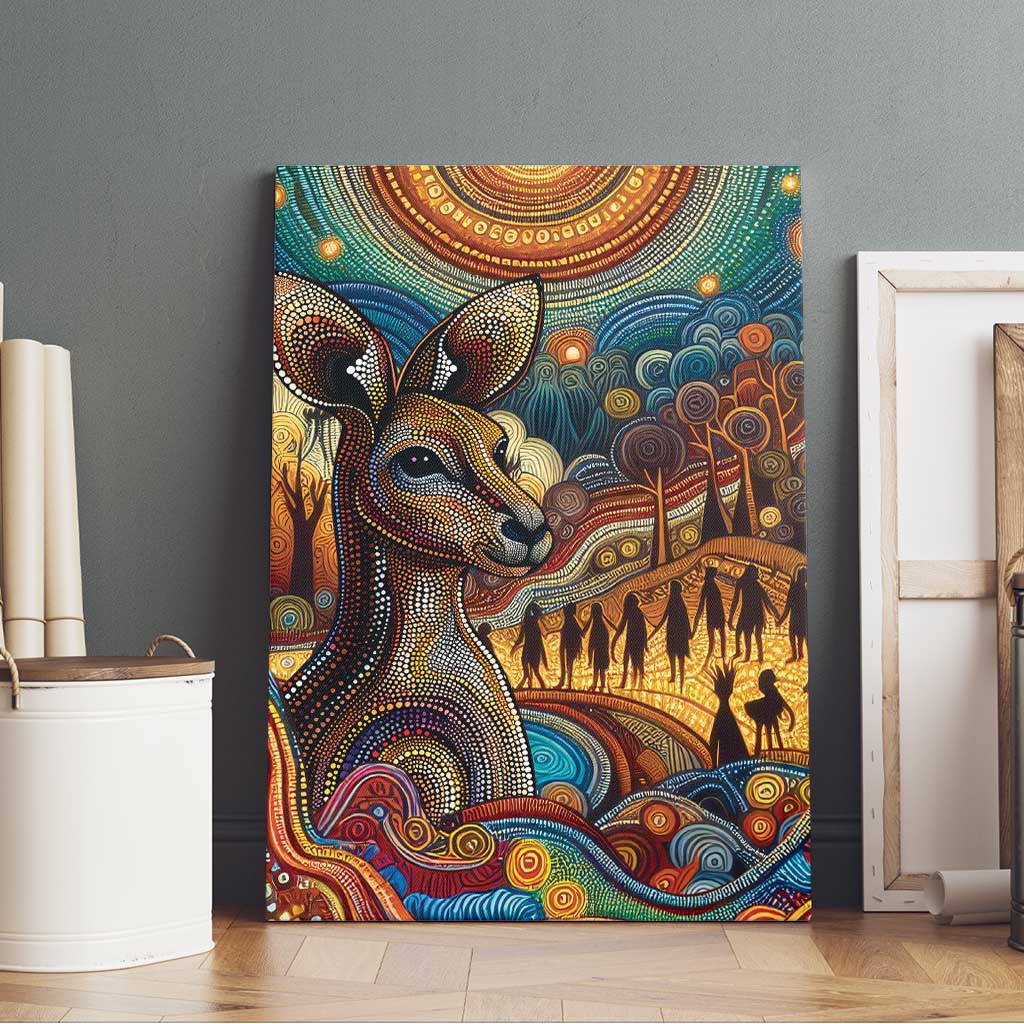 Aboriginal Dreamtime Stories Land Canvas Wall Art