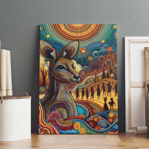 Aboriginal Dreamtime Stories Land Canvas Wall Art