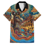 Aboriginal Dreamtime Stories Land Family Matching Mermaid Dress and Hawaiian Shirt