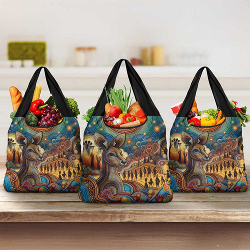 Aboriginal Dreamtime Stories Land Grocery Bag