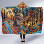 Aboriginal Dreamtime Stories Land Hooded Blanket