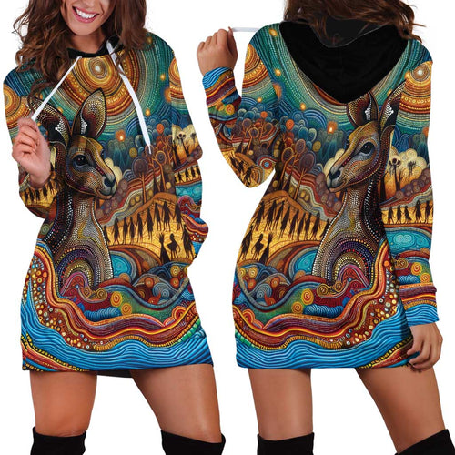 Aboriginal Dreamtime Stories Land Hoodie Dress