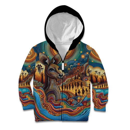 Aboriginal Dreamtime Stories Land Kid Hoodie