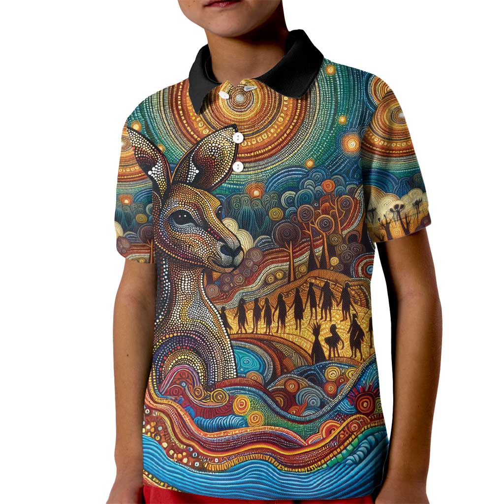 Aboriginal Dreamtime Stories Land Kid Polo Shirt