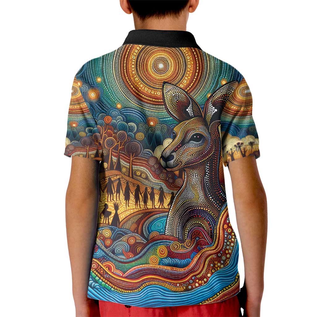 Aboriginal Dreamtime Stories Land Kid Polo Shirt