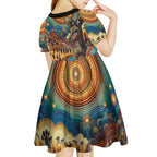 Aboriginal Dreamtime Stories Land Kid Short Sleeve Dress