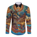 Aboriginal Dreamtime Stories Land Long Sleeve Button Shirt