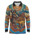 Aboriginal Dreamtime Stories Land Long Sleeve Polo Shirt