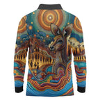 Aboriginal Dreamtime Stories Land Long Sleeve Polo Shirt
