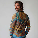 Aboriginal Dreamtime Stories Land Long Sleeve Polo Shirt