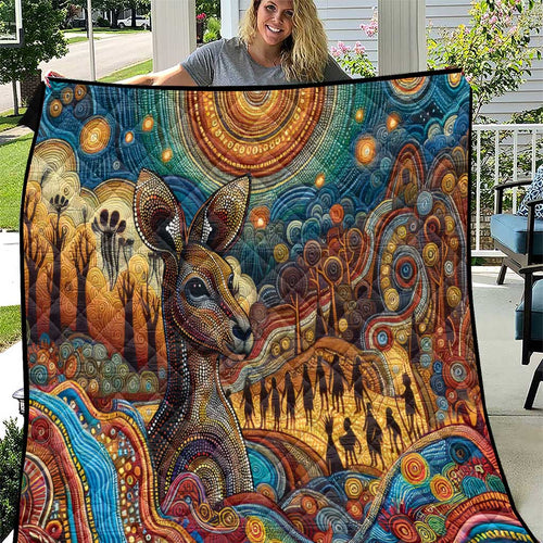 Aboriginal Dreamtime Stories Land Quilt