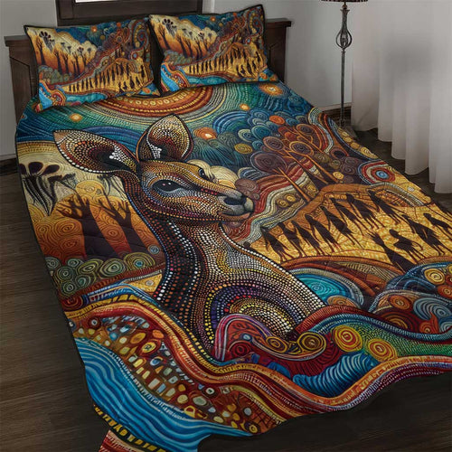 Aboriginal Dreamtime Stories Land Quilt Bed Set