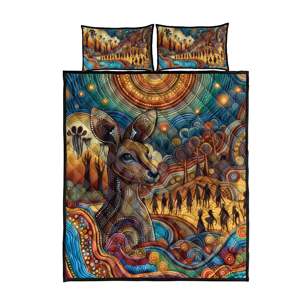 Aboriginal Dreamtime Stories Land Quilt Bed Set