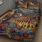 Aboriginal Dreamtime Stories Land Quilt Bed Set