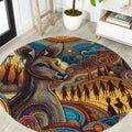 Aboriginal Dreamtime Stories Land Round Carpet