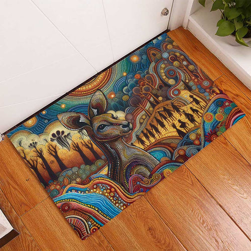 Aboriginal Dreamtime Stories Land Rubber Doormat
