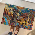 Aboriginal Dreamtime Stories Land Rubber Doormat