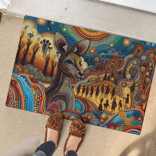 Aboriginal Dreamtime Stories Land Rubber Doormat