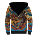 Aboriginal Dreamtime Stories Land Sherpa Hoodie