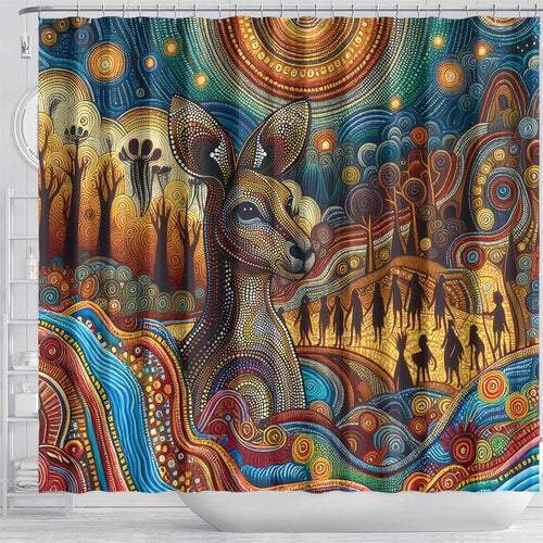 Aboriginal Dreamtime Stories Land Shower Curtain