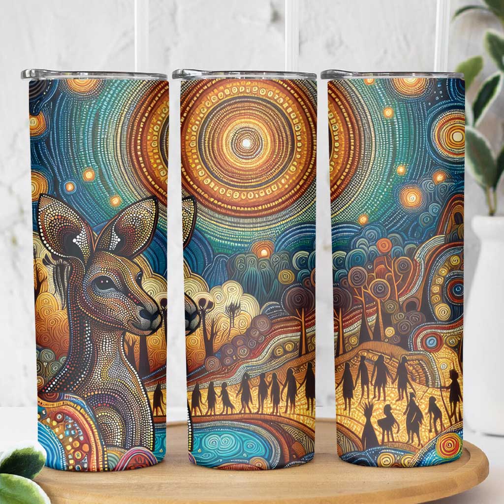 Aboriginal Dreamtime Stories Land Skinny Tumbler