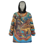 Aboriginal Dreamtime Stories Land Wearable Blanket Hoodie