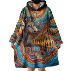Aboriginal Dreamtime Stories Land Wearable Blanket Hoodie