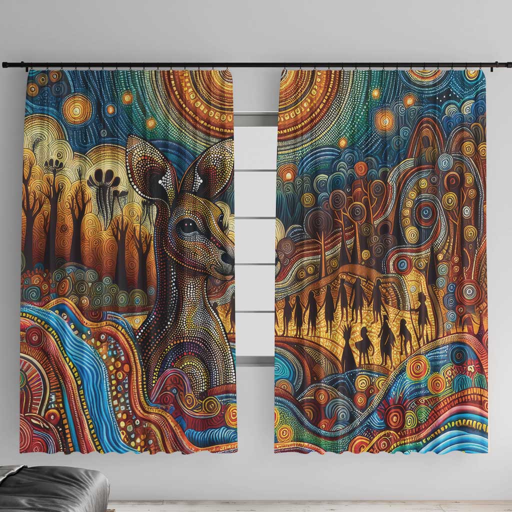 Aboriginal Dreamtime Stories Land Window Curtain