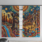 Aboriginal Dreamtime Stories Land Window Curtain