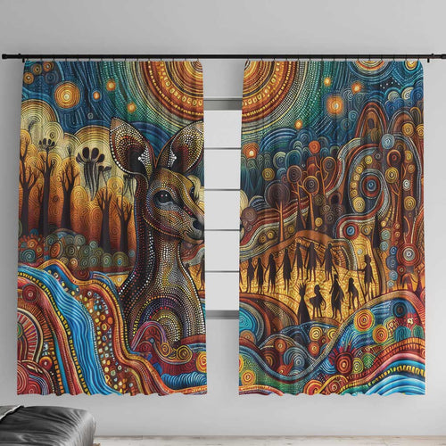 Aboriginal Dreamtime Stories Land Window Curtain