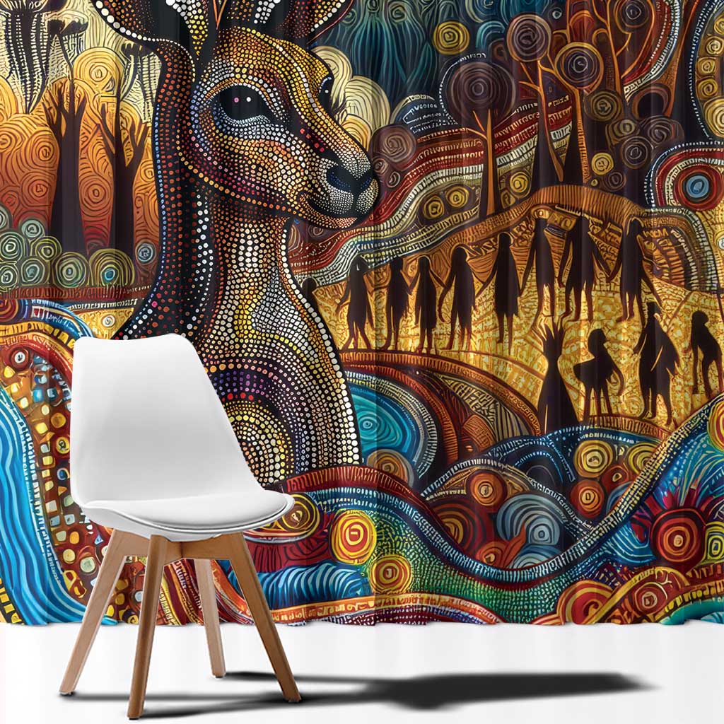 Aboriginal Dreamtime Stories Land Window Curtain