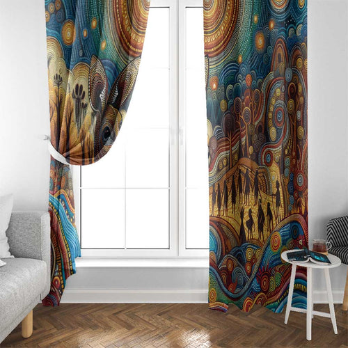 Aboriginal Dreamtime Stories Land Window Curtain