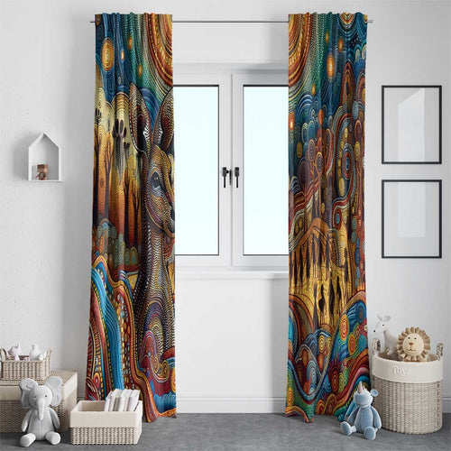 Aboriginal Dreamtime Stories Land Window Curtain