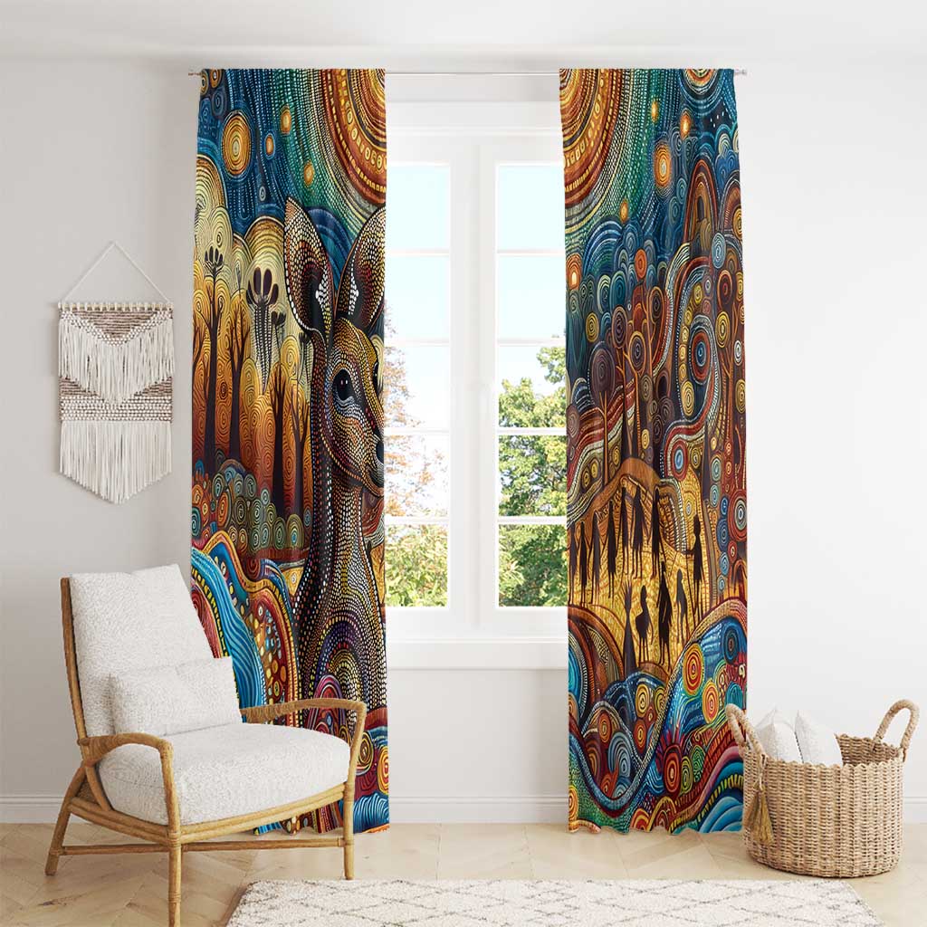 Aboriginal Dreamtime Stories Land Window Curtain