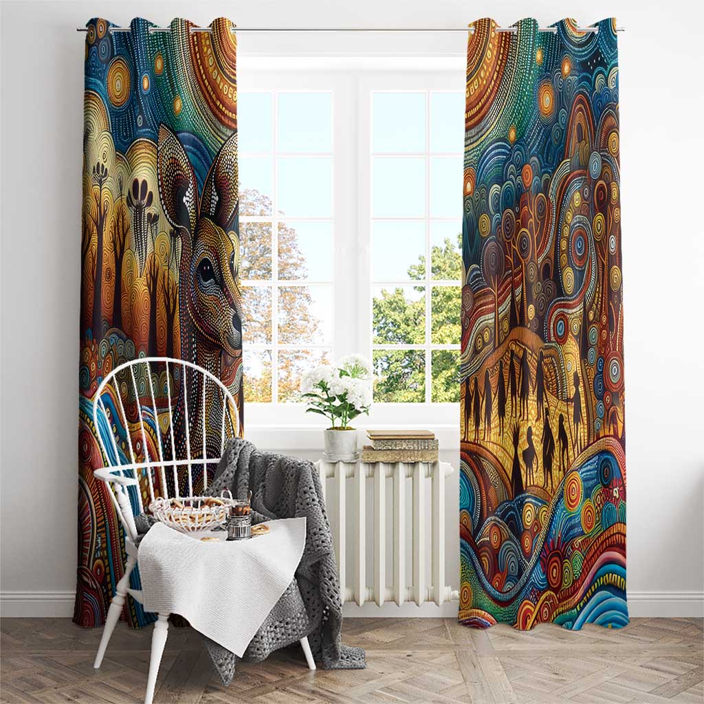 Aboriginal Dreamtime Stories Land Window Curtain