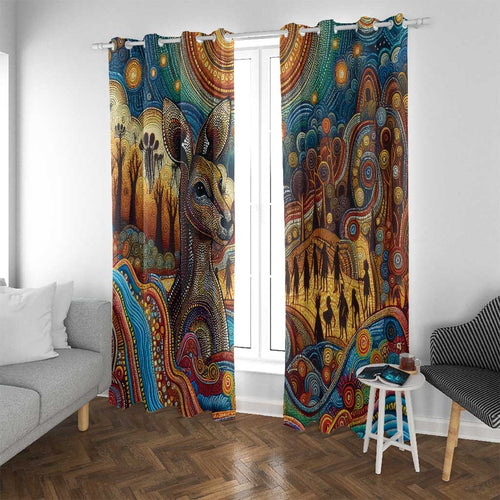 Aboriginal Dreamtime Stories Land Window Curtain