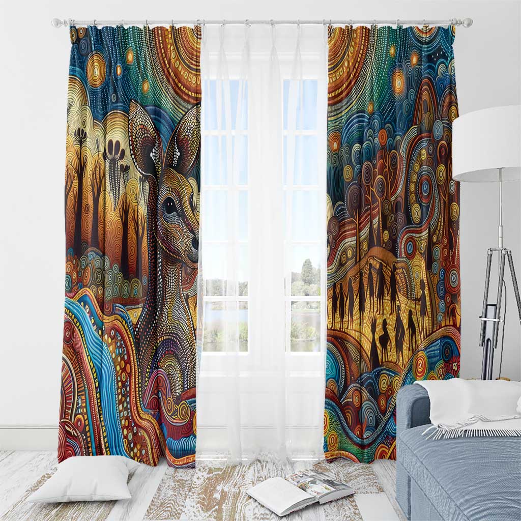 Aboriginal Dreamtime Stories Land Window Curtain