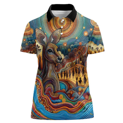 Aboriginal Dreamtime Stories Land Women Polo Shirt