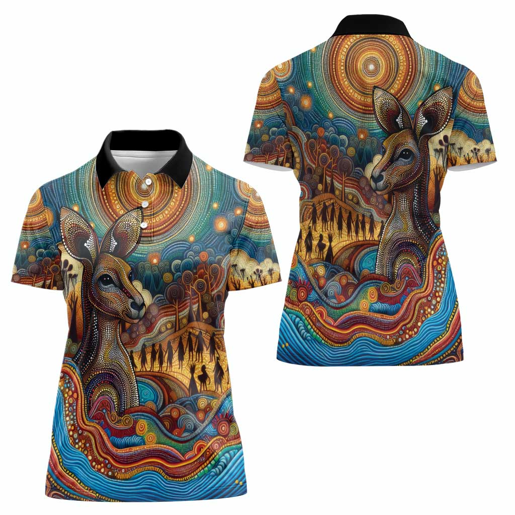 Aboriginal Dreamtime Stories Land Women Polo Shirt