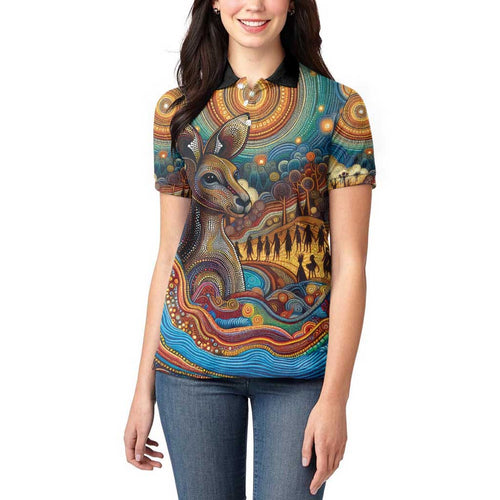 Aboriginal Dreamtime Stories Land Women Polo Shirt