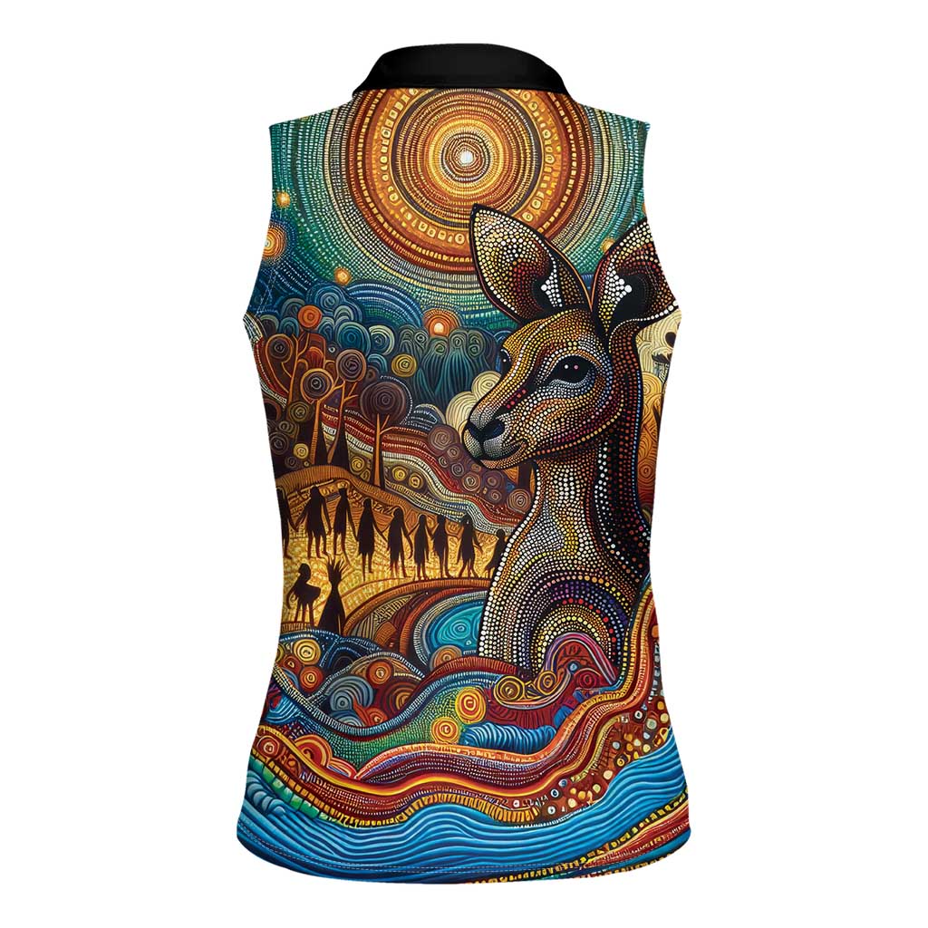 Aboriginal Dreamtime Stories Land Women Sleeveless Polo Shirt