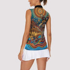 Aboriginal Dreamtime Stories Land Women Sleeveless Polo Shirt